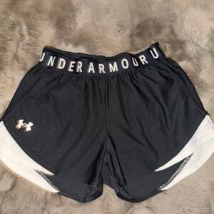 Under Armour Women's Athletic Shorts in Black and White
